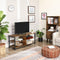 TV-kast, TV-tafel, TV-plank, lowboard met 4 planken, open vakken,, 110 x 40 x 50 cm,  donkerbruin LTV37BX
