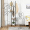 Kapstok, vrijstaand kledingrek, garderobe in boomvorm met 8 haken, 2 ronde planken, voor kleding, hoed, tas, woonkamer, slaapkamer, kantoor, donkerbruin-zwart