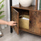Boekenkast, boekenkast met 4 open legplanken, , stalen frame,  bruin-zwart