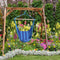 Hangstoel, opknoping touw schommel zitplaats met 2 kussens, max 150kg (Donkerblauw)