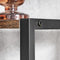 boekenplank, staande plank, open, opbergplank,, 80 x 30 x 148 cm, industrieel ontwerp, vintage bruin-zwart LLS106B01