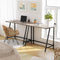 Bureau, computer bureau, industrieel ontwerp, 100 x 50 x 75 cm, grijs-zwart LWD040B02