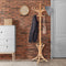 Staande kapstok hout 12 haken Home hoed jas hanger boom 12 met paraplu houder kapstok