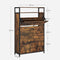 schoenenkast met 3 kleppen,  met 3 vakken, , voor 15-24 paar schoenen, 80 x 30 x 130 cm, vintage bruin-zwart LBS802B01