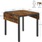 Eettafel, inklapbare keukentafel voor 2-4 personen, voor kleine ruimtes, vintage bruin-zwart KDT077B01
