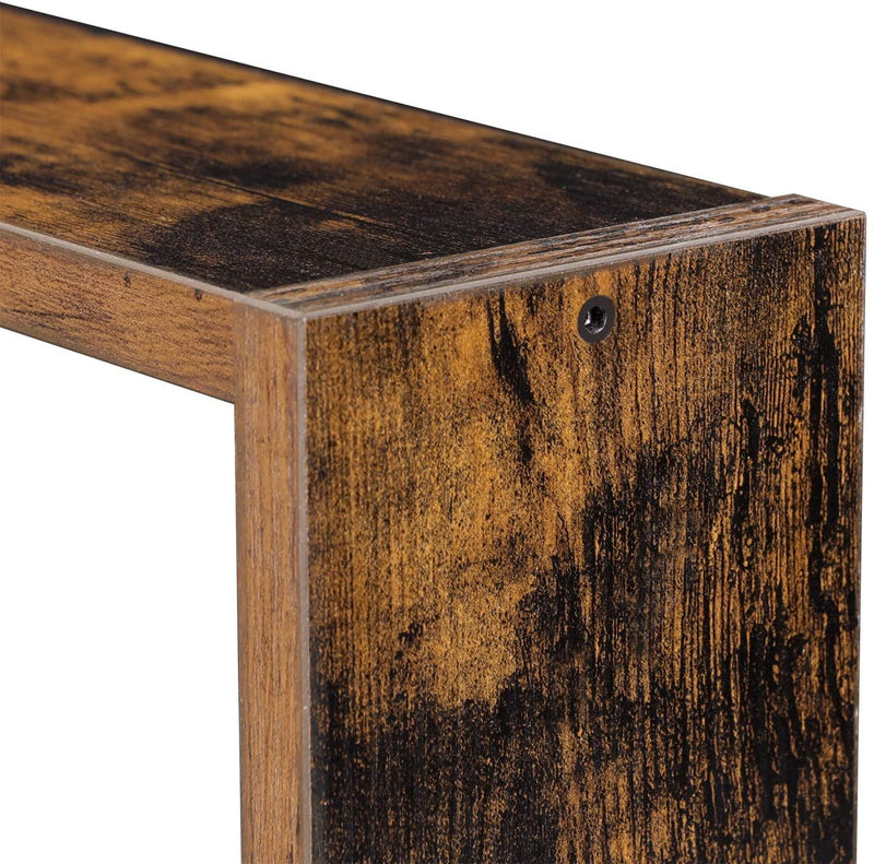 wandplanken, set van 3, kubusplanken, lengte 40/35/30 cm,  bruin LWS094X01