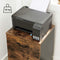 Rolcontainer, archiefkast met 2 laden, kantoorkast, voor documenten in DIN A4 en briefformaat, met hangmap,  bruin-zwart OFC040B01