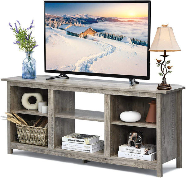 2-laags TV-tafel, TV-meubel, 147 cm TV lowborad (Grijs)
