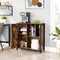 Sideboard, archiefkast, met vakken, verstelbare plank, 80 x 30 x 80,5 cm, industrieel design, vintage bruin-zwart LSC084B01