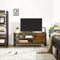 TV-kast, TV-tafel, voor TV's tot 48 inch, lowboard met kast en 2 schapniveaus, TV-bank,  gang, 110 x 40 x 45 cm, , donkerbruin LTV42BX