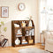 Boekenkast, 5 vakken onderin, 3 vakken bovenin, , 90 x 28 x 100 cm, bruin