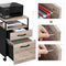 Archiefkast met 2 laden,  met wielen, rolcontainer,stalen frame, , grijs-zwart