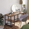 Bureau, computertafel, pc-tafel, bureautafel, met 2 legplanken rechts of links,  bruin-zwart LWD47X