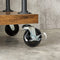 Kapstok, kledingrek op wielen, met 5 planken, van metalen buizen, houtlook, vintage, donkerbruin HSR66BXV1