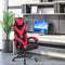 Hoge rugleuning gamingstoel, verstelbare racing style draaibare werkstoel met lendensteun en gevoerde armleuningen,  (Rood)