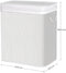Wasmand  Bamboe Wasmand, Wasmand met Handvaten, Deksel met Clips, Opvouwbaar, Waszak verwijderbaar, Wit LCB071W01