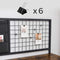 Computertafel, bureau, met raster en opbergvakken van stof, stalen frame, 118 cm lang, bruin-zwart LWD068B01