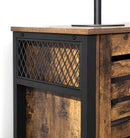 Sideboard, kast met 2 deuren, verstelbare planken, voor eetkamer, woonkamer, keuken, 110 x 33 x 75 cm, industrieel design, vintage bruin-zwart LSC083B01
