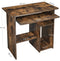 Computer bureau, Bureau met toetsenbord plank en open vakken, plank voor PC 80 x 45 x 74 cm, vintage bruin LCD852X01