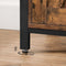 Sideboard, bijzetkast, keukenkast met open planken, gangkast, commode met deuren, woonkamer, eetkamer, hal, industrieel design, vintage bruin-zwart LSC098B01