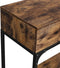 Consoletafel in industrieel design, gangtafel met 2 laden en planken, dressoir met stevig metalen frame, woonkamer, hal, lobby, houtlook, vintage LNT39X