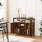 Sideboard, keukenkast, opbergkast, wijnkast, met 2 deuren, voor woonkamer, keuken, eetkamer, 100 x 35 x 81,4 cm, industriële stijl, vintage bruin-zwart LSC094B01