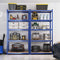 Magazijnrekken, zware lasten, set van 2, kelderrekken, 200 x 100 x 50 cm, tot 875 kg belastbaar, 5 verstelbare planken, planken van metaal, steekplanken, werkplaatsrek, blauw GLR050Q02