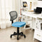 Bureaustoel met lage rugleuning, armloze computerstoel, hoogteverstelling,  360°  (Blauw)