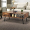 Koffietafel, salontafel, cocktailtafel, middeleeuwse moderne accenttafel met 1 lade en opbergrek voor de woonkamer, receptie, eenvoudige montage, 109 x 55 x 44,5 cm