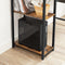 Bureau, computerbureau met legbord, verstelbaar legbord, met zijvak, 130 x 55 x 90 cm, industrieel ontwerp, vintage bruin-zwart LWD088B01
