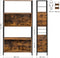 boekenplank, staande plank, open, opbergplank,, 80 x 30 x 148 cm, industrieel ontwerp, vintage bruin-zwart LLS106B01