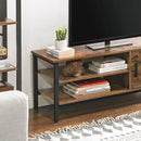TV-kast, TV-tafel, voor TV's tot 48 inch, lowboard met kast en 2 schapniveaus, TV-bank,  gang, 110 x 40 x 45 cm, , donkerbruin LTV42BX