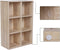 Boekenkast Met 6 Vakken, Houten Rek, Kubusrek, Opbergrek, 65,5 X 97,5 X 30 Cm, Eiken-Look