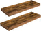 wandplank set van 2,  wandplank met lengte 60 cm, rustiek bruin EBF60BJ01