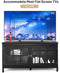 tv-meubel, tv-tafel tv-kast tv-plank tv-standaard, 114 x 48,5 x 61 cm (Zwart)