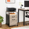 Archiefkast met 2 laden,  met wielen, rolcontainer,stalen frame, , grijs-zwart