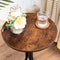 Bijzettafels Set van 2 , laptoptafel  industrieel,, rustieke bruin EBF06BZ01