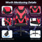 Hoge rugleuning gamingstoel, verstelbare racing style draaibare werkstoel met lendensteun en gevoerde armleuningen,  (Rood)