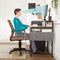 Bureau, computerbureau met monitorstandaard, opbergtas, verstelbare poten, industrieel ontwerp, 80 x 55 x 90 cm, voor thuiskantoor, vintage bruin-zwart LWD080B01