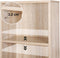 Boekenkast, staande boekenkast, met 4 vakken, in hoogte verstelbare planken,  40 x 24 x 121,5 cm, eiken kleur