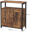 Dressoir, multifunctionele kast met deuren en verstelbare planken, voor woonkamer, slaapkamer, hal, industrieel design, vintage bruin-zwart LSC087B01