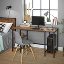 Bureau, computer bureau, bureau met 4 planken, groot tafelblad,  bruin-zwart LWD54X
