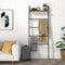 Ladder Handdoekenrek, Leaning Ladder Plank, 4 Hangende Rails en Bovenplank, Badkamer Handdoekstandaard, Handdoekhouder Industriële Stijl, Eenvoudig te monteren, Rustiek Bruin EBF73CJ01
