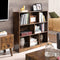 Boekenkast, houten plank met open vakken, , 97,5 x 100 x 30 cm vintage, donkerbruine