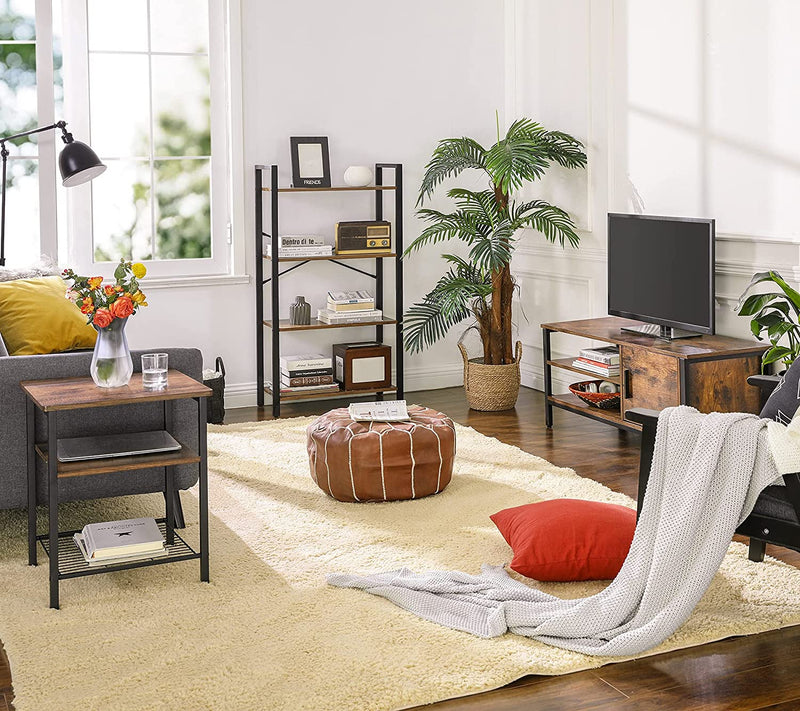 TV-kast, TV-tafel, voor TV's tot 48 inch, lowboard met kast en 2 schapniveaus, TV-bank,  gang, 110 x 40 x 45 cm, , donkerbruin LTV42BX