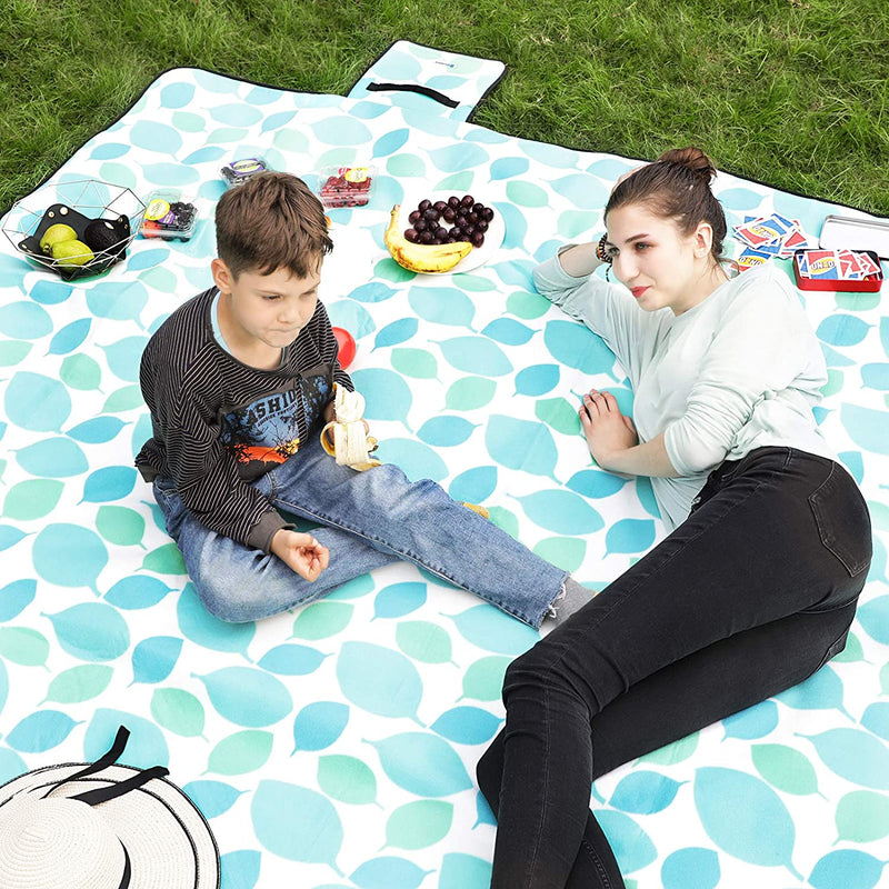 GCM80JW Wasbaar picknickkleed voor outdoor, opvouwbaar tot tas met schouderriem, licht campingdeken, ideaal voor op reis, warmte-isolerend, 195 x 150 cm