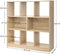 Boekenkast, kubusplank, bodemplank, met open vakken, 97,5 x 30 x 100 cm, eiken kleur LBC52NL
