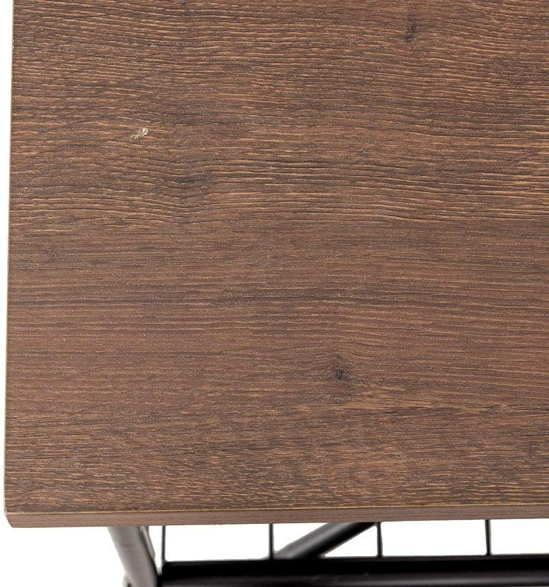 salontafel, cocktailtafel met open opbergplank  metalen frame,, vintage