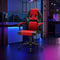 PC gamingstoel, ergonomische computer stoel met rugleuning,  bureaustoel met in hoogte verstelbare zitting, (Rood)