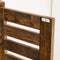 badkamerkast, opbergkast met lamellendeuren, 2 in hoogte verstelbare planken, voor badkamer, woonkamer, slaapkamer, hal, vintage bruin BBK142X01